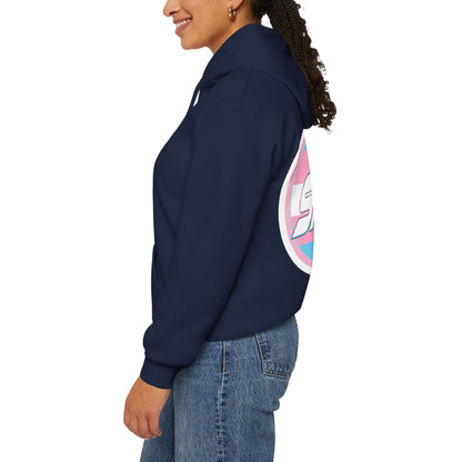 SKATE Trans Flag round logo Hoodie - Australian Shipping