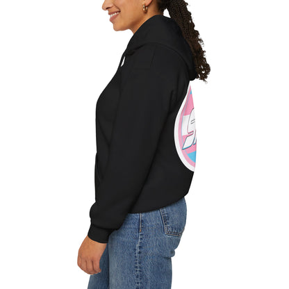 SKATE Trans Flag round logo Hoodie - Australian Shipping