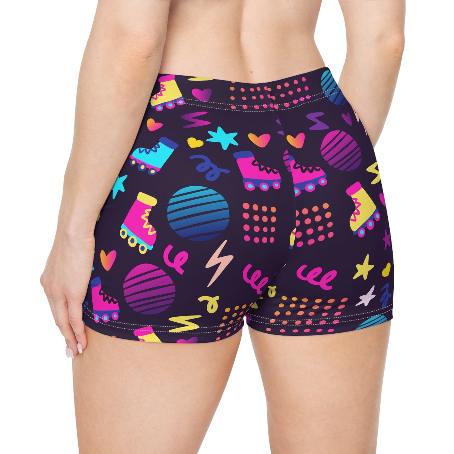 Retro Roller Skate Short Shorts or hot pants - 1980s graphic