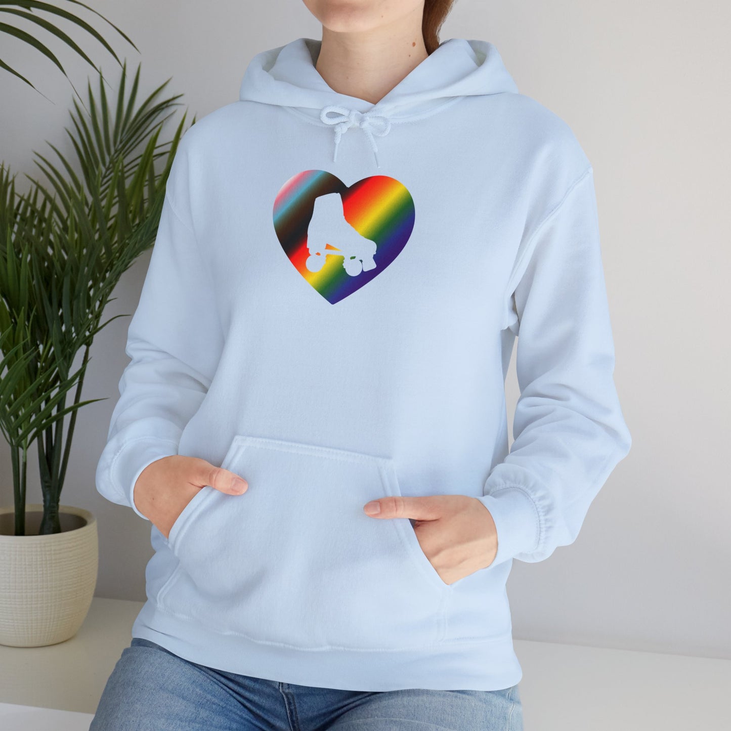 Make Skating Gay Again rainbow roller skate love heart Hoodie - Australian Shipping