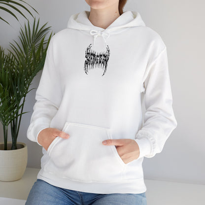 SKATING IS GAY but make it death metal Hoodie - Australian Shipping