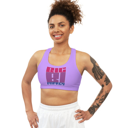 Big Bi Energy bisexual pride Seamless Sports Bra Crop Top