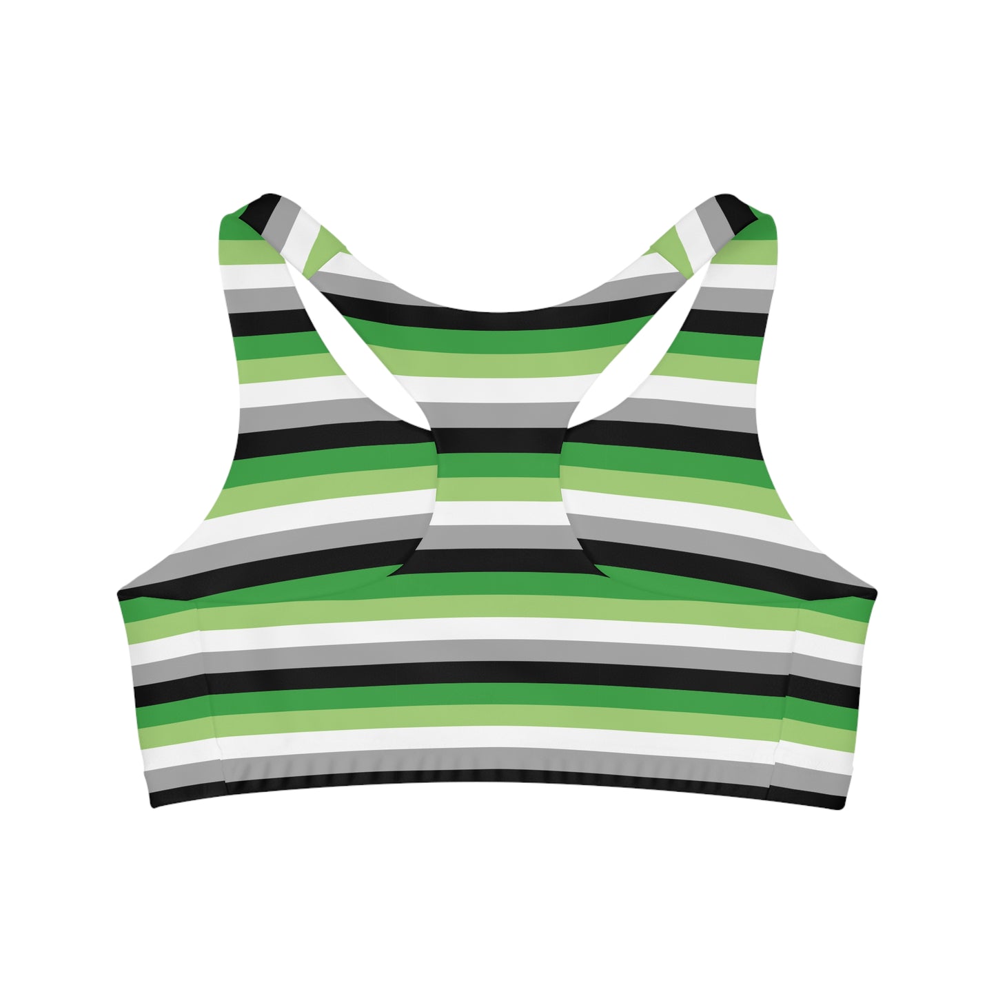 Aromantic pride flag seamless ports crop . Queer active wear