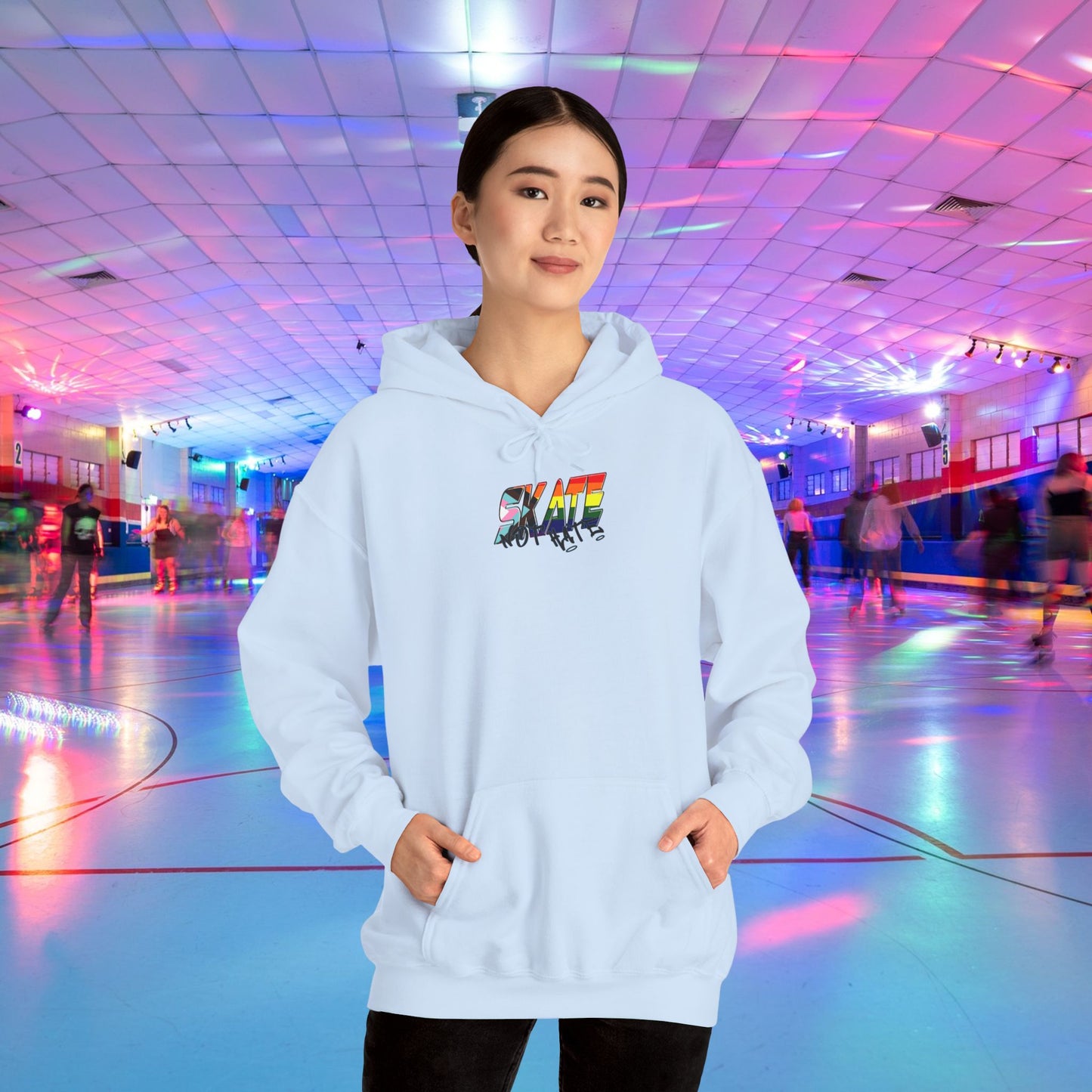 Skate Not Hate progress rainbow pride Hoodie - Australian Shipping