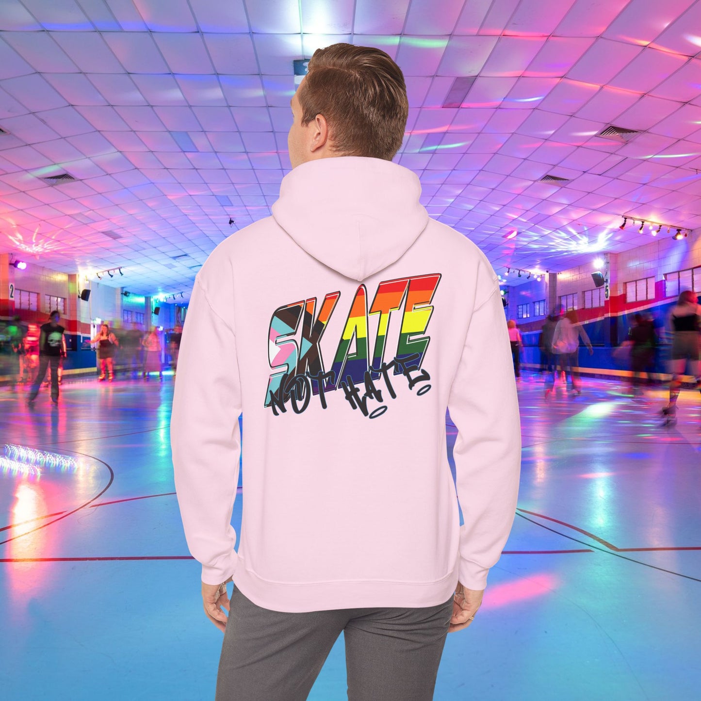 Skate Not Hate progress rainbow pride Hoodie - Australian Shipping