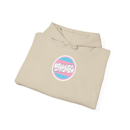 SKATE Trans Flag round logo Hoodie - Australian Shipping