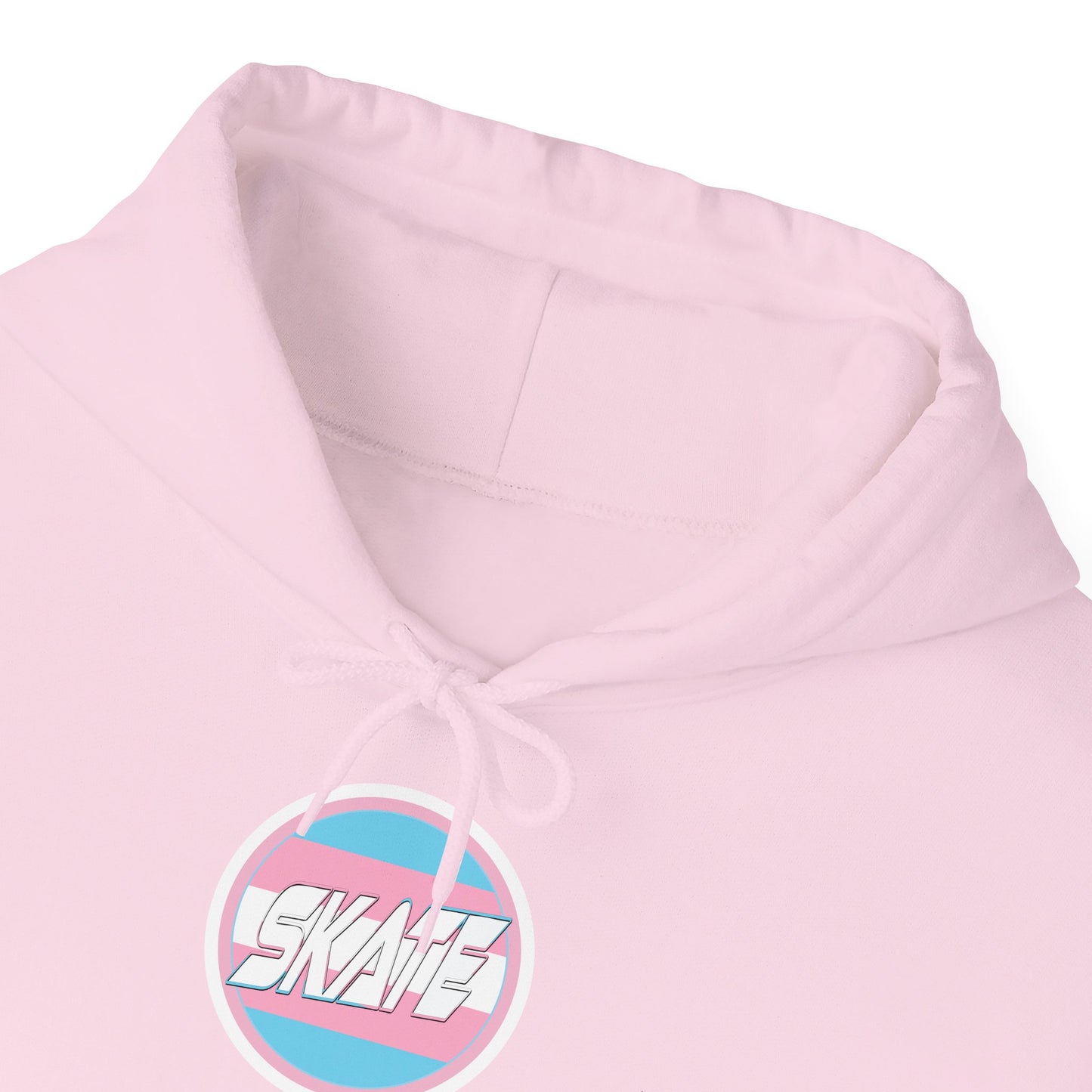 SKATE Trans Flag round logo Hoodie - Australian Shipping