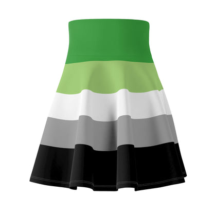 Aromantic pride flag Skater Skirt