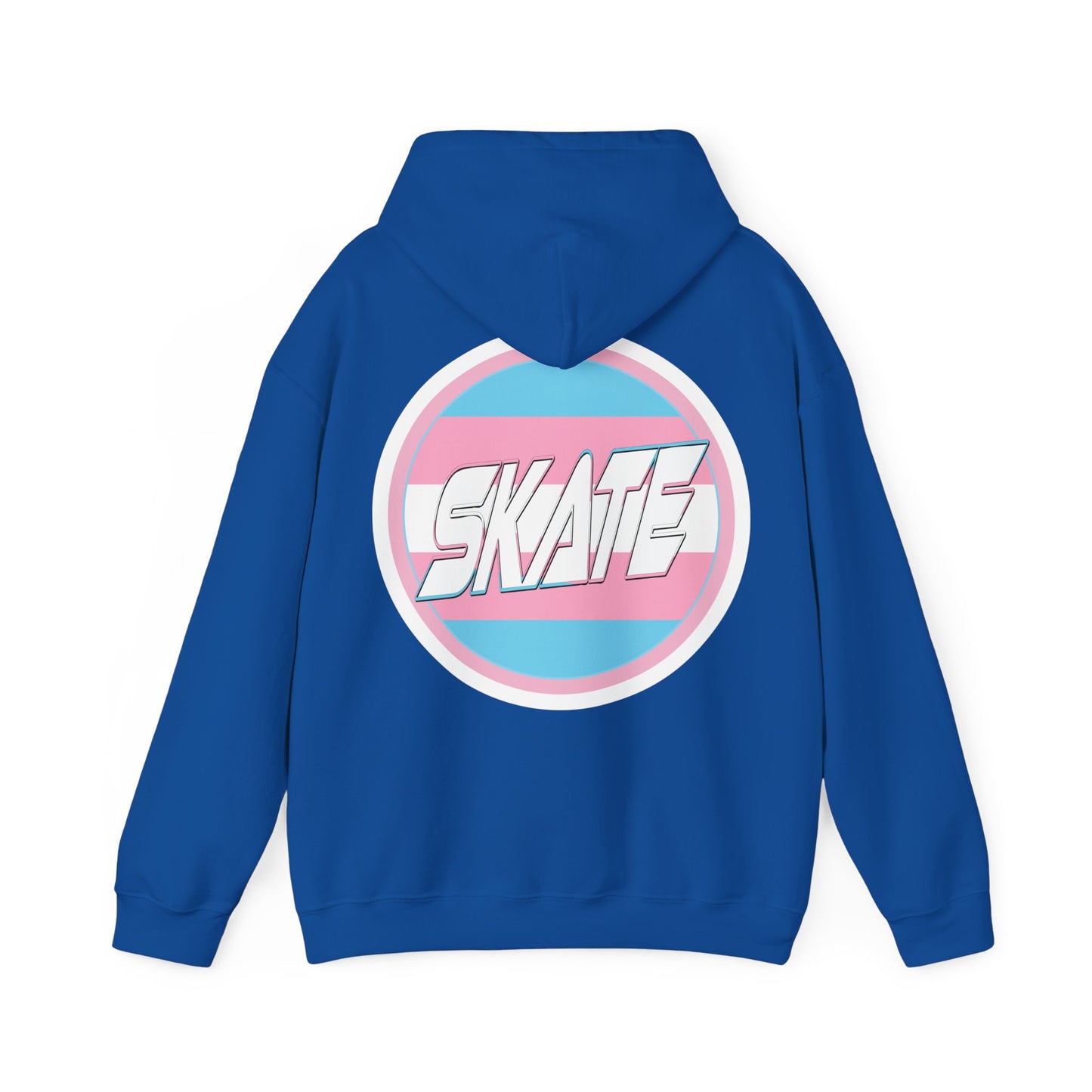 SKATE Trans Flag round logo Hoodie - Australian Shipping