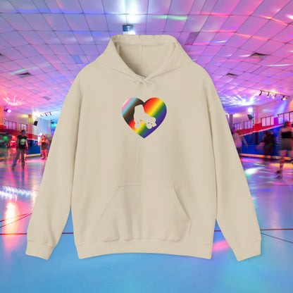 Make Skating Gay Again rainbow roller skate love heart Hoodie - Australian Shipping