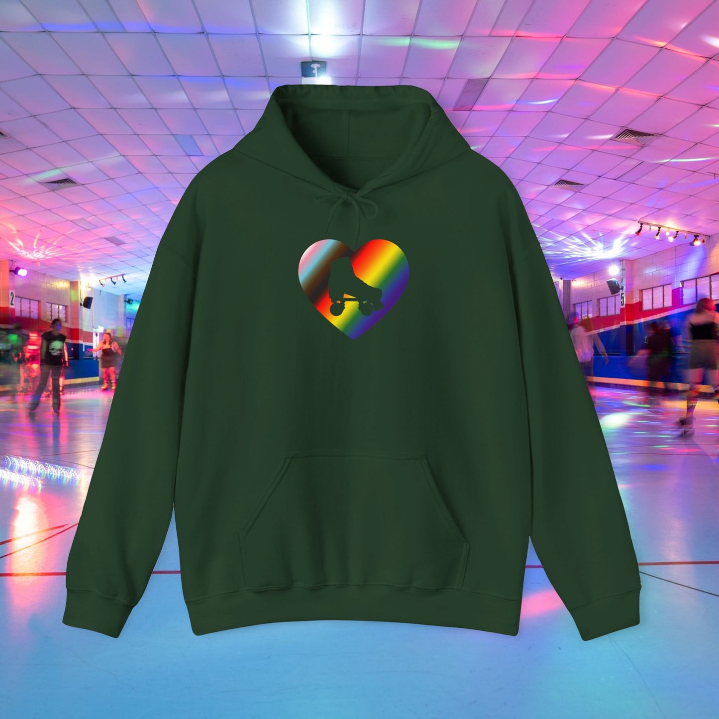 Make Skating Gay Again rainbow roller skate love heart Hoodie - Australian Shipping