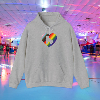 Make Skating Gay Again rainbow roller skate love heart Hoodie - Australian Shipping