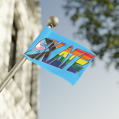 SKATE progress pride original logo flag - blue