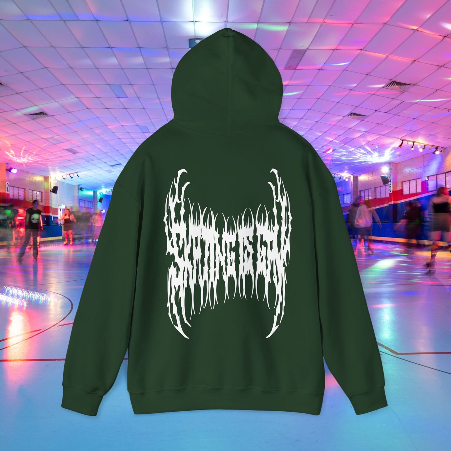 SKATING IS GAY but make it death metal Hoodie - Australian Shipping