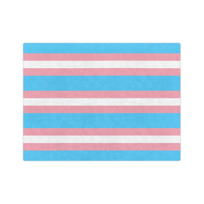 Transgender Pride Flag - Velveteen Microfiber Blanket