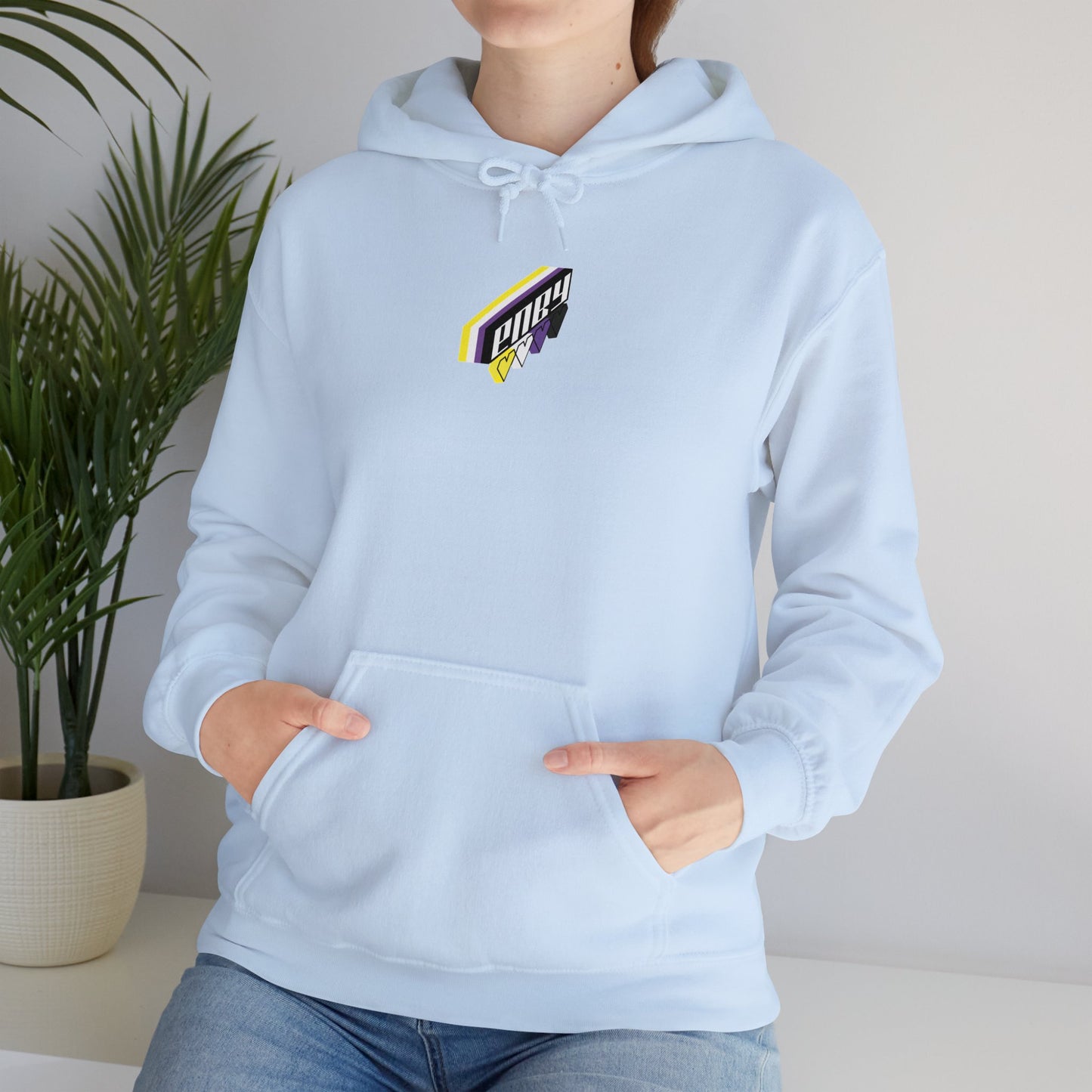 ENBY Heart Hoodie - Australian Shipping