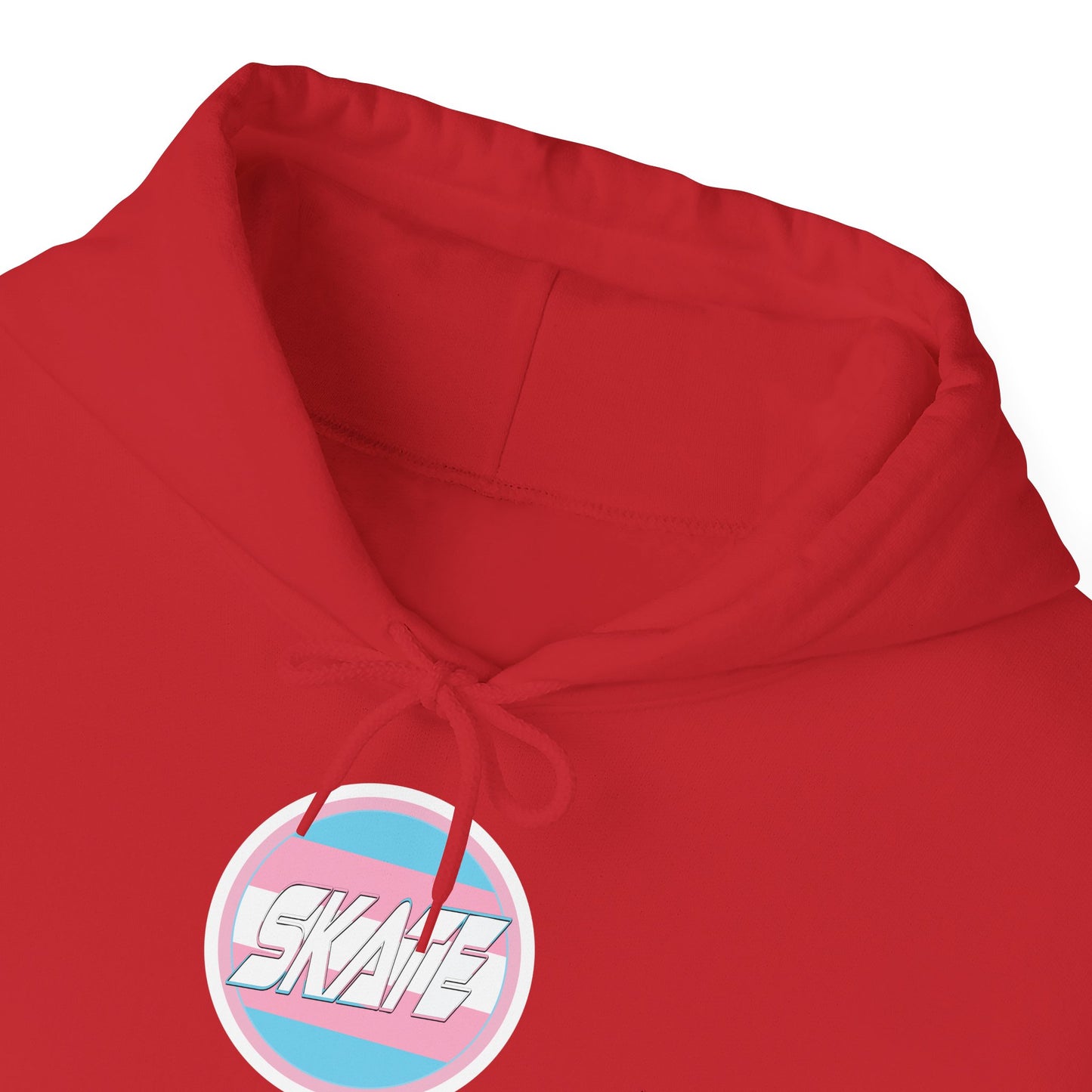 SKATE Trans Flag round logo Hoodie - Australian Shipping