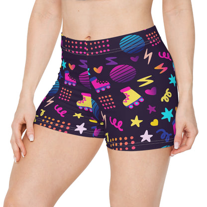 Retro Roller Skate Short Shorts or hot pants - 1980s graphic