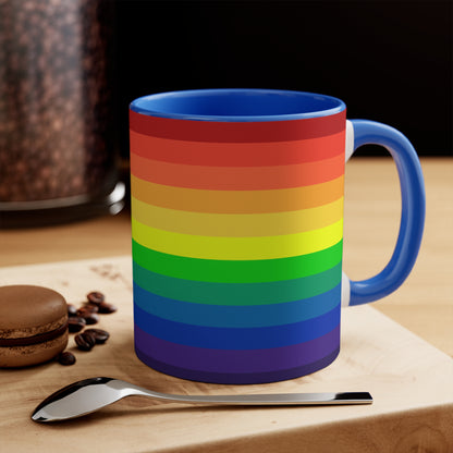 Rainbow pride flag gradient colourful accent mug