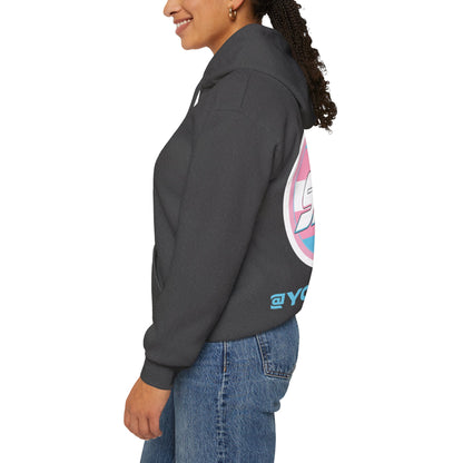 Add Custom Name - SKATE Trans Flag round logo Hoodie - Australian Shipping