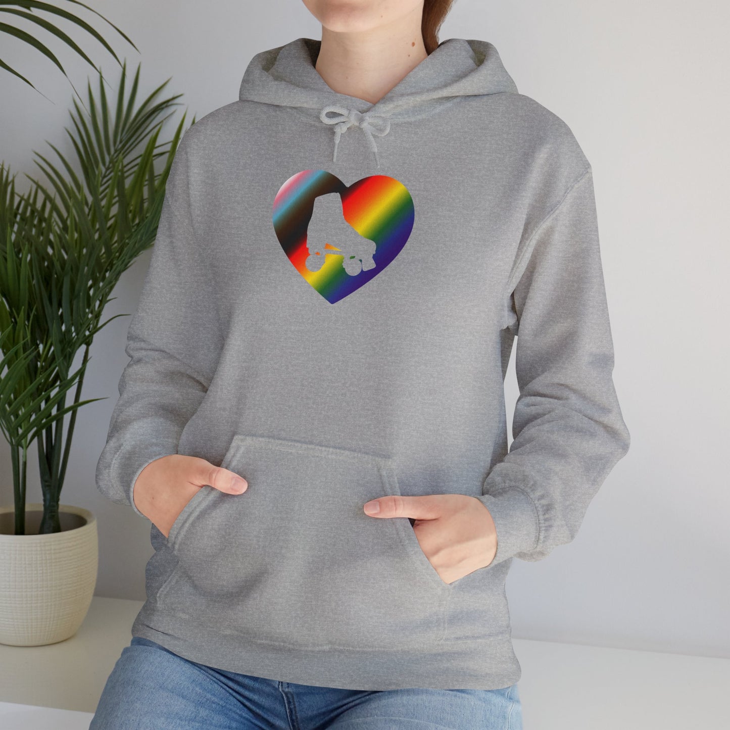 Make Skating Gay Again rainbow roller skate love heart Hoodie - Australian Shipping