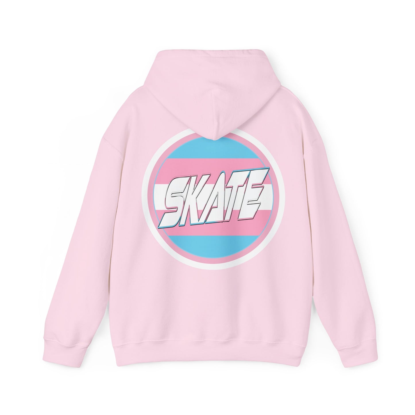 SKATE Trans Flag round logo Hoodie - Australian Shipping