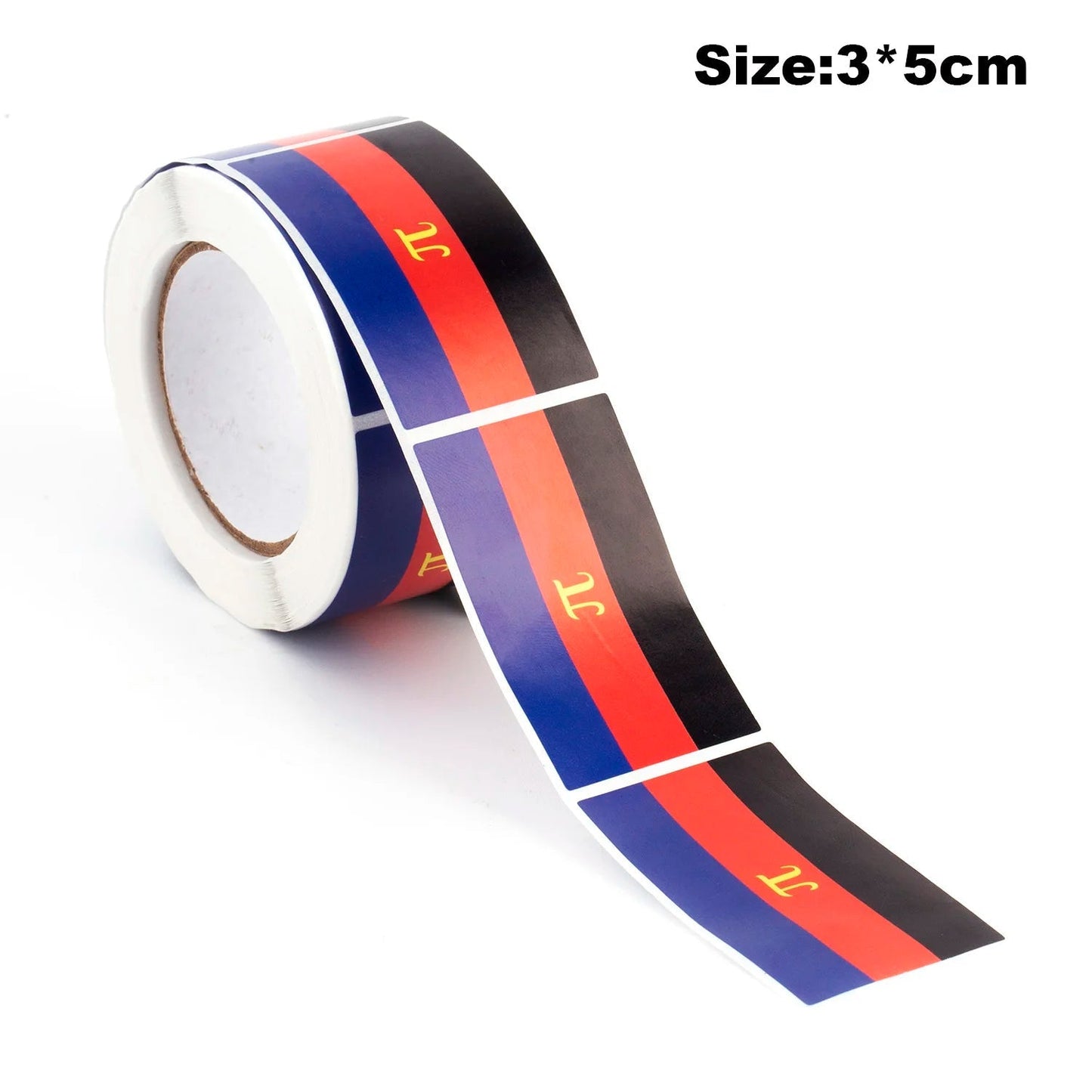 Roll of 250 Pride Flag Paper Stickers - Rainbow, Trans, Bisexual, Pan, Demi, Ace, Ally, Poly