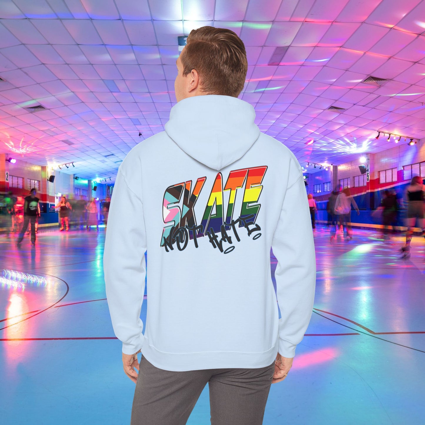 Skate Not Hate progress rainbow pride Hoodie - Australian Shipping