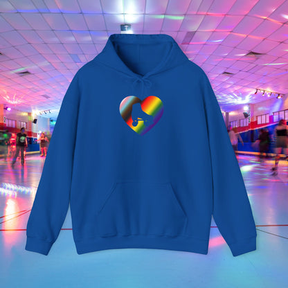 Make Skating Gay Again rainbow roller skate love heart Hoodie - Australian Shipping