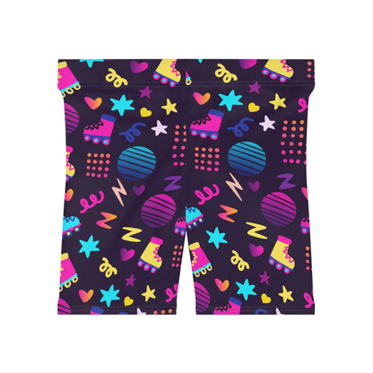 Retro Roller Skate Bike Shorts