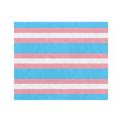 Transgender Pride Flag - Velveteen Microfiber Blanket