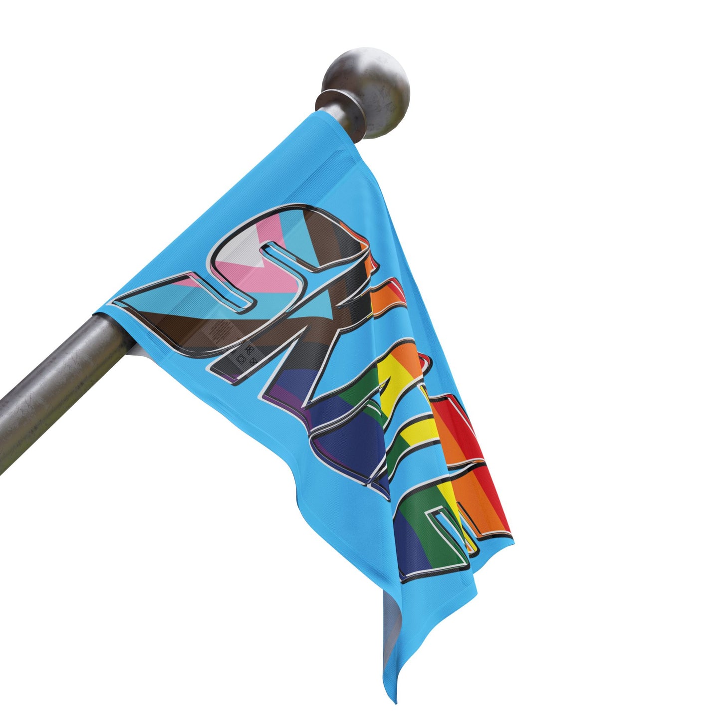 SKATE progress pride original logo flag - blue