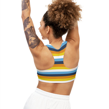 Aroace Aromantic Asexual pride flag seamless sports crop. LGBTIQAP+ active wear