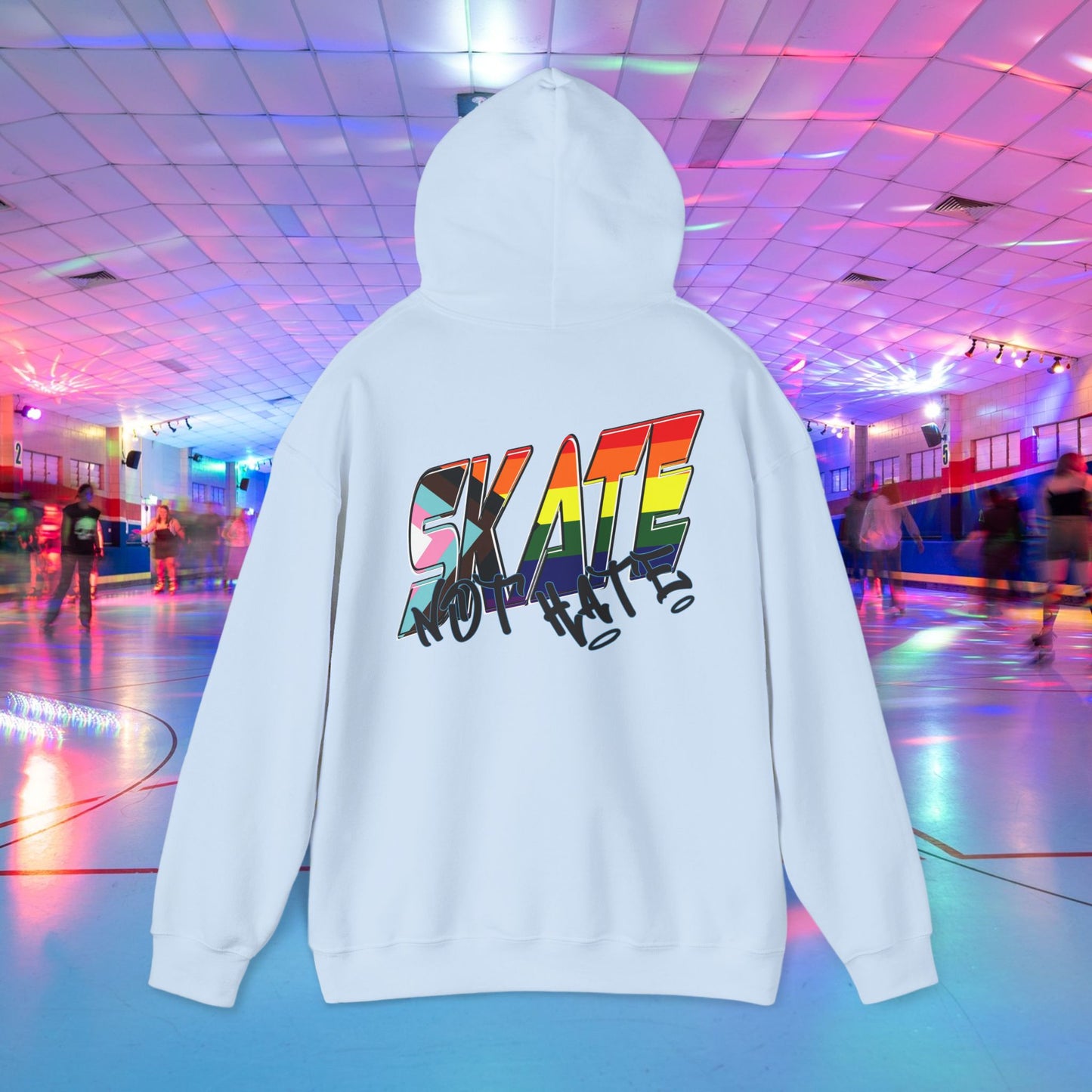 Skate Not Hate progress rainbow pride Hoodie - Australian Shipping