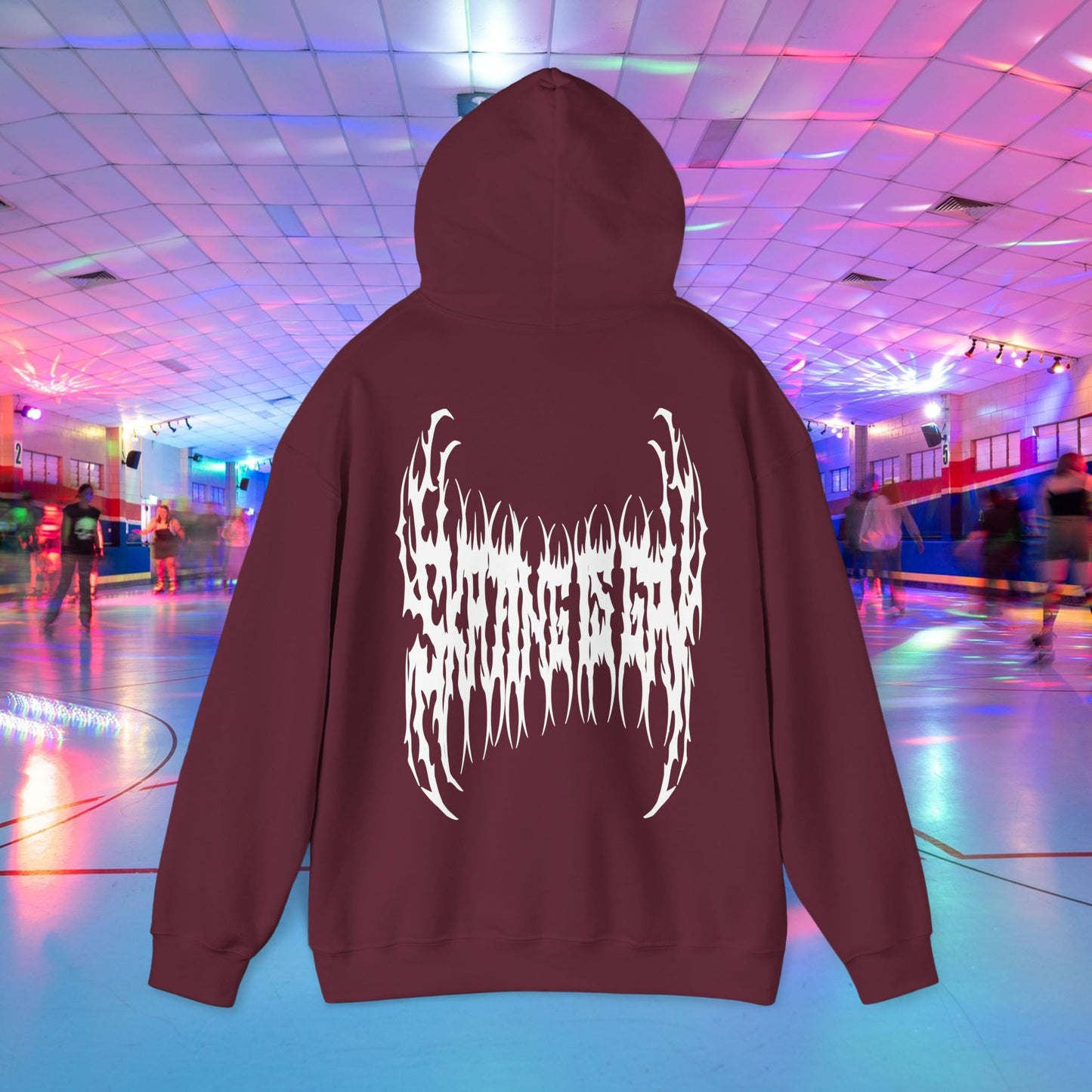 SKATING IS GAY but make it death metal Hoodie - Australian Shipping