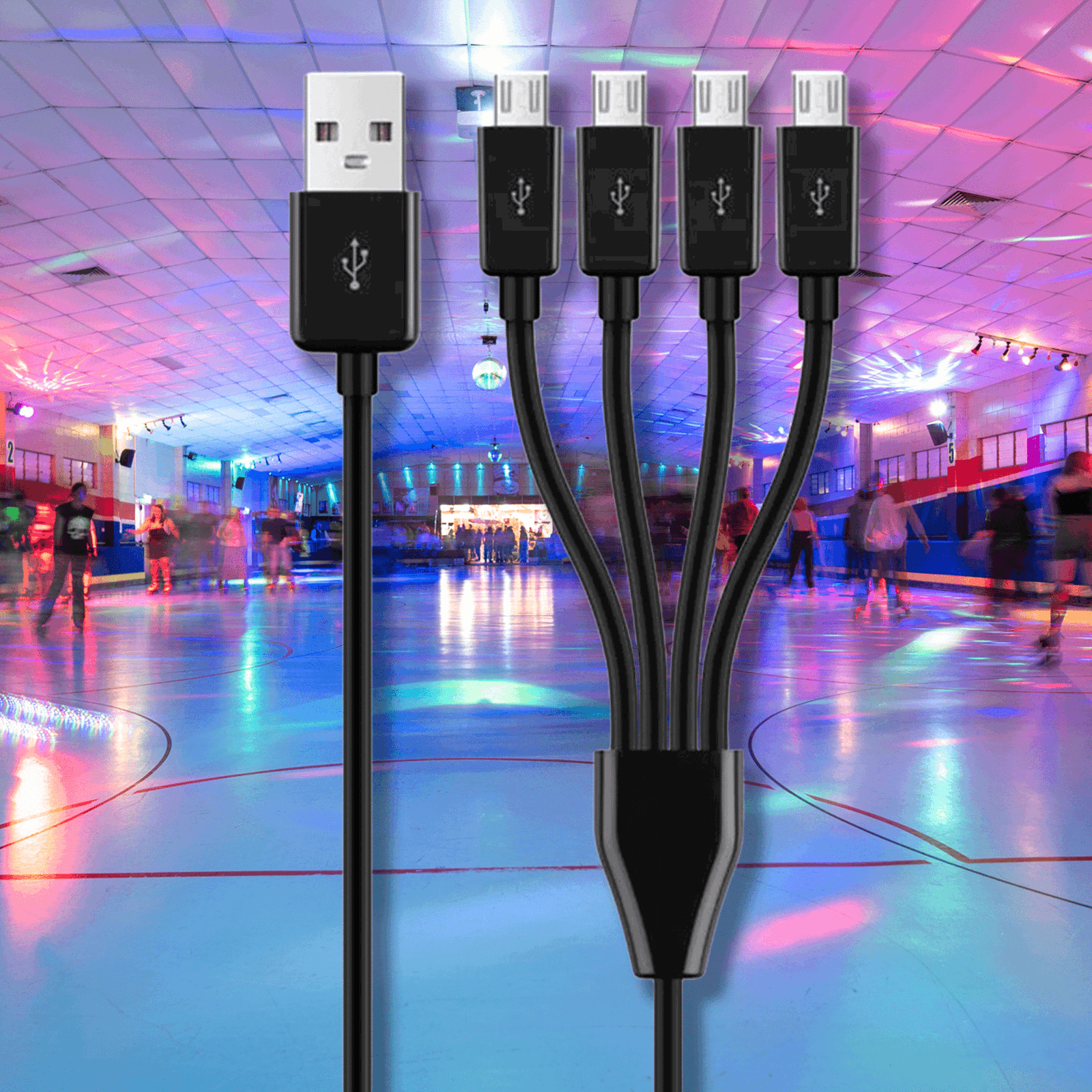 4-Port Charging Cable For Skate Lights - Australian Shipping - Gay Skate - 4-Port Charging Cable For Skate Lights - Australian Shipping - 4-Port Charging Cable For Skate Lights - Australian Shipping