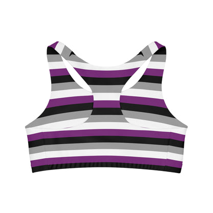 Asexual ace pride flag seamless ports crop . Queer active wear