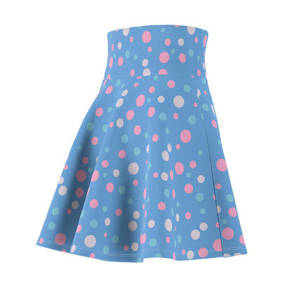 Subtle trans pride flag polka dot Skater Skirt