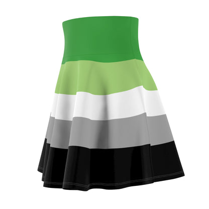 Aromantic pride flag Skater Skirt