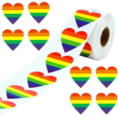 500 Queer and Trans Pride Stickers - variety of heart shaped pride flags - Gay Skate - 500 Queer and Trans Pride Stickers - variety of heart shaped pride flags - 500 Queer and Trans Pride Stickers - variety of heart shaped pride flags