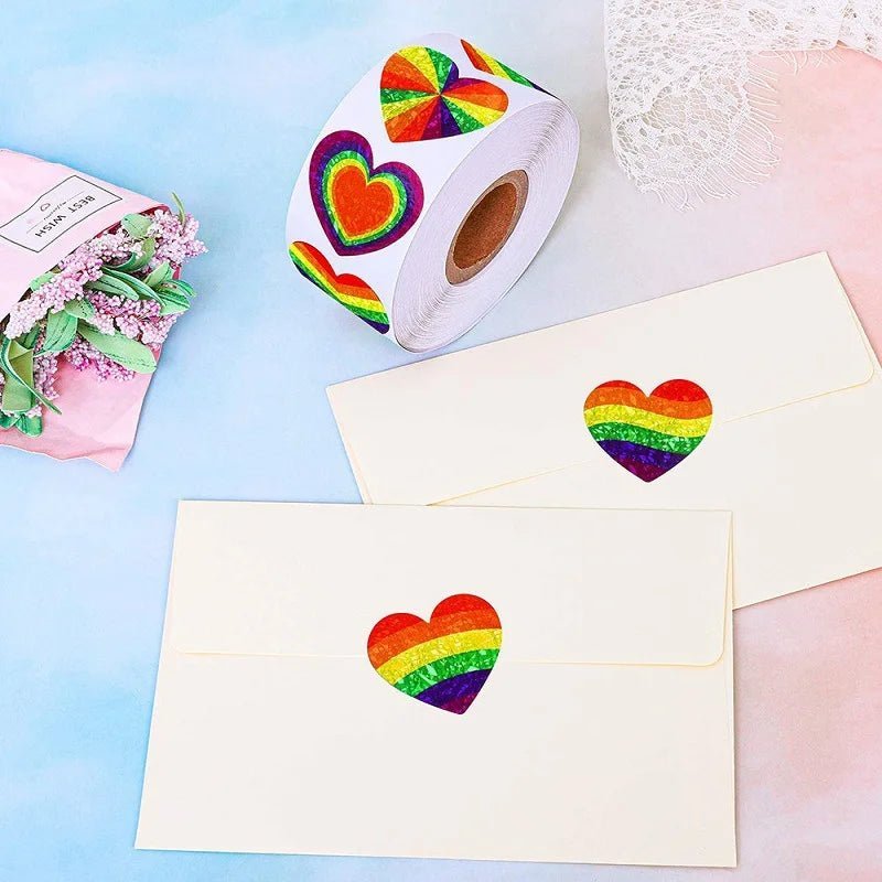 500 Queer and Trans Pride Stickers - variety of heart shaped pride flags - Gay Skate - 500 Queer and Trans Pride Stickers - variety of heart shaped pride flags - 500 Queer and Trans Pride Stickers - variety of heart shaped pride flags