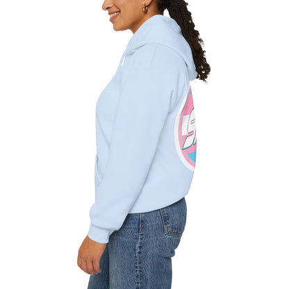 SKATE Trans Flag round logo Hoodie - Australian Shipping