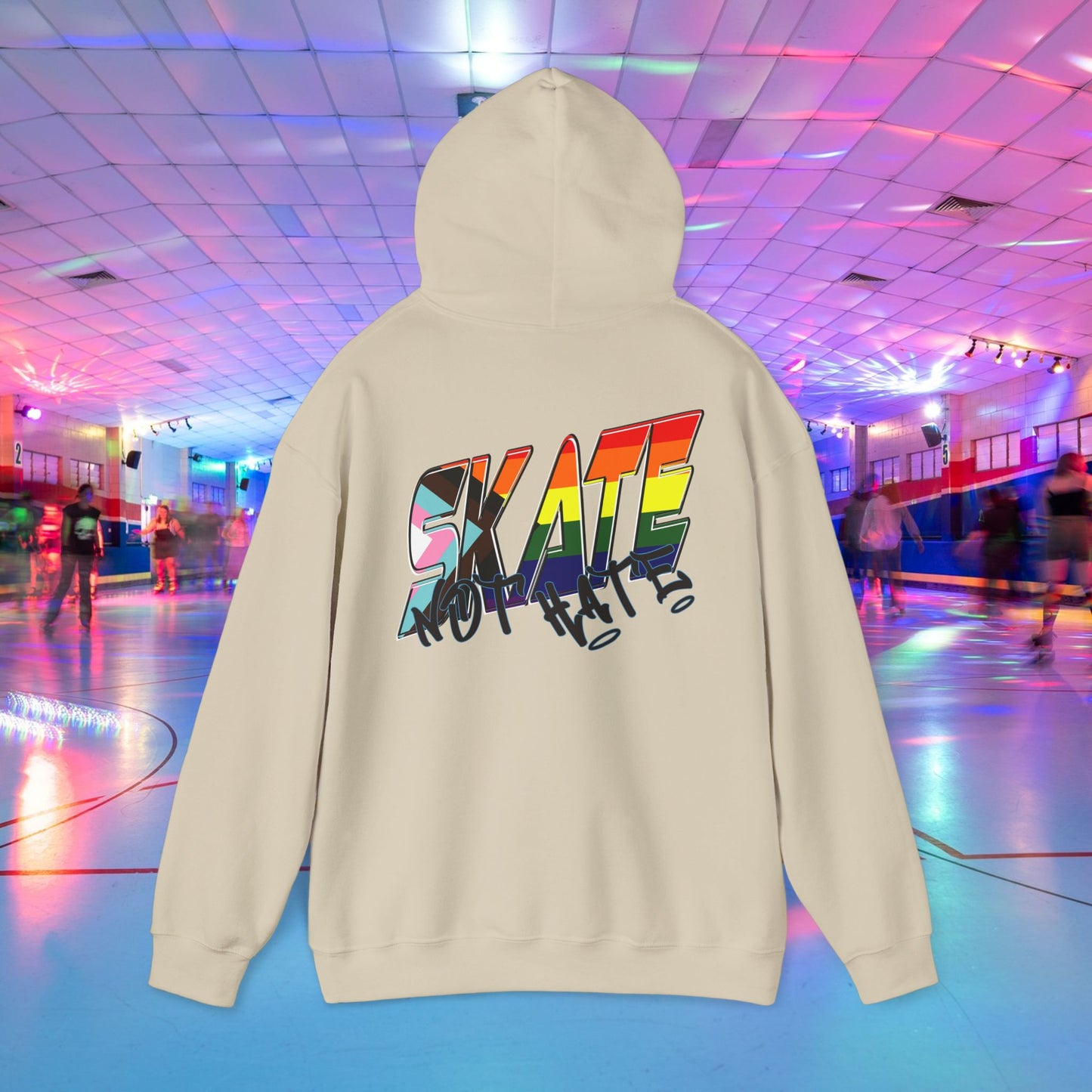 Skate Not Hate progress rainbow pride Hoodie - Australian Shipping