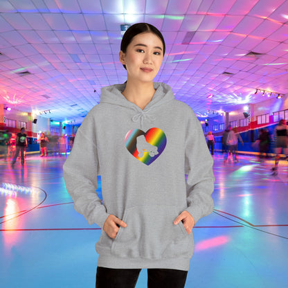 Make Skating Gay Again rainbow roller skate love heart Hoodie - Australian Shipping