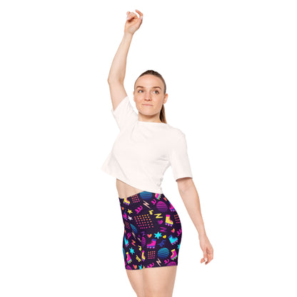 Retro Roller Skate Bike Shorts