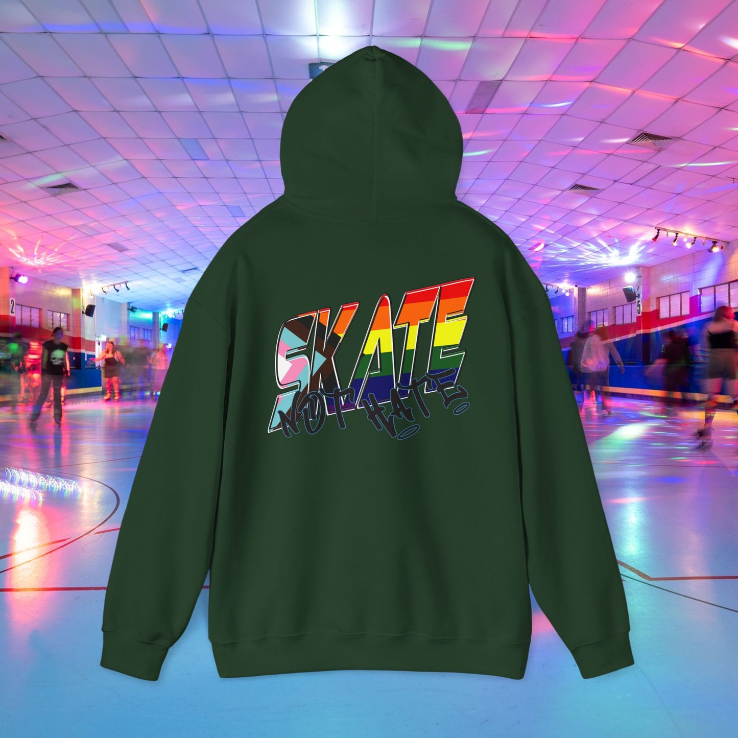 Skate Not Hate progress rainbow pride Hoodie - Australian Shipping