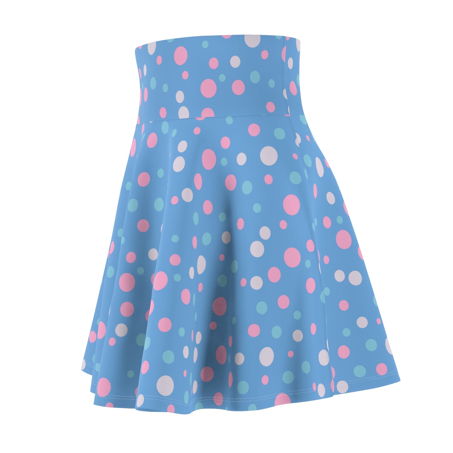 Subtle trans pride flag polka dot Skater Skirt