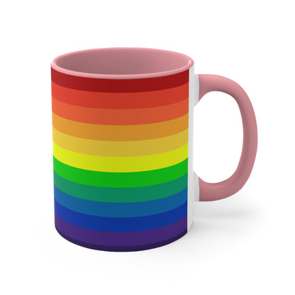 Rainbow pride flag gradient colourful accent mug