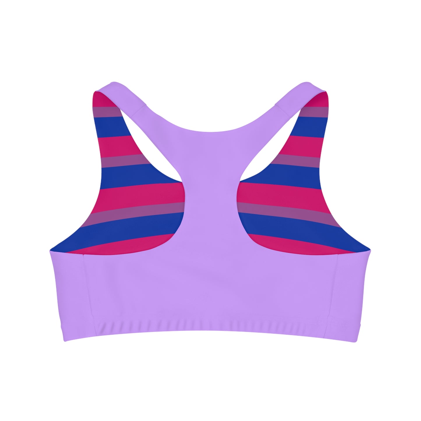 Big Bi Energy bisexual pride Seamless Sports Bra Crop Top