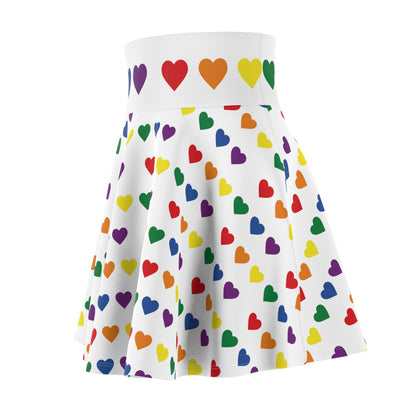 Rainbow Pride Hearts Skater Skirt